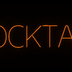 LED COCKTAILS NARANJA 119 CM X 20 CM