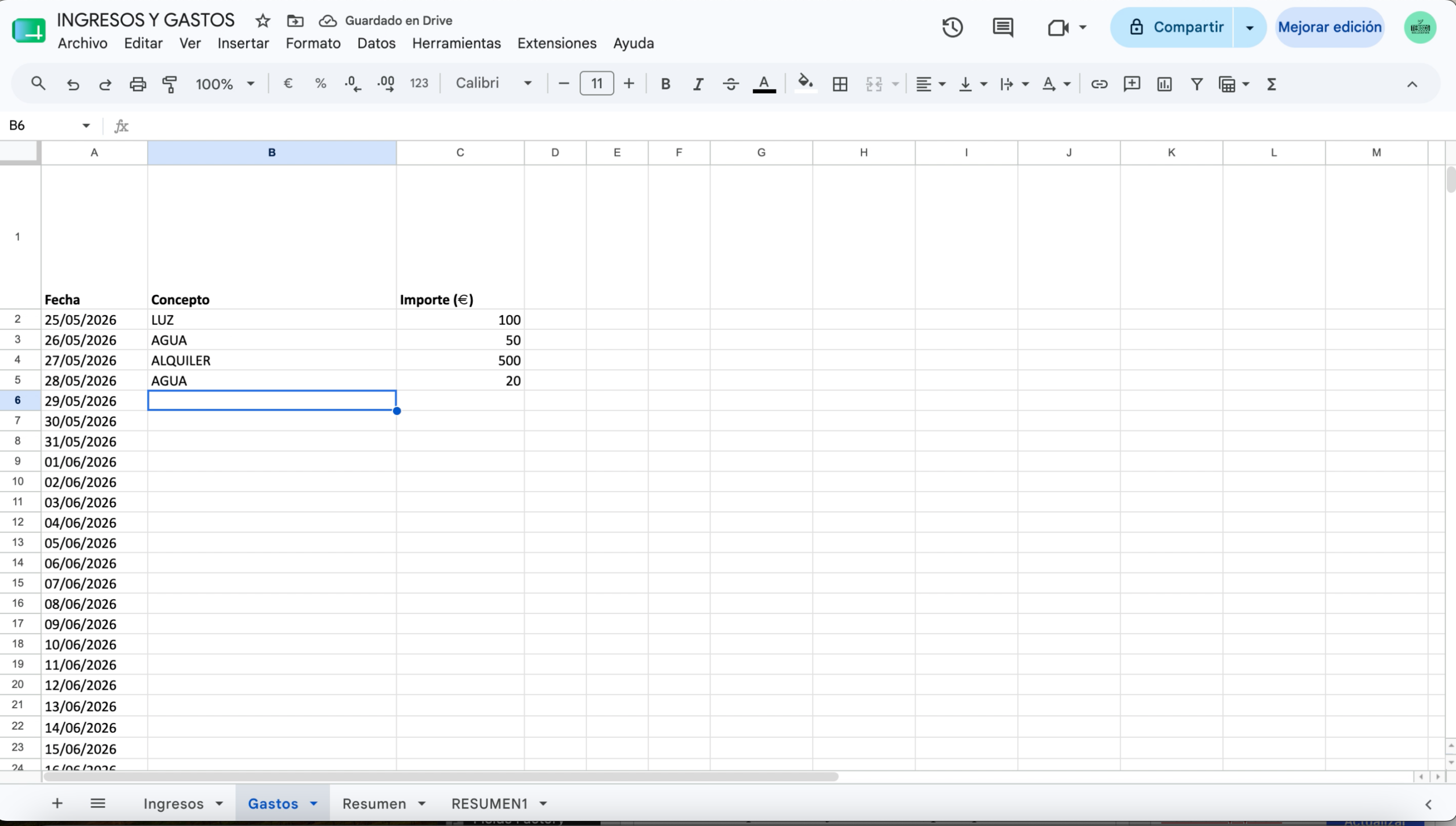 INGRESOS Y GASTOS FORMATO .xlsx - Imagen 3