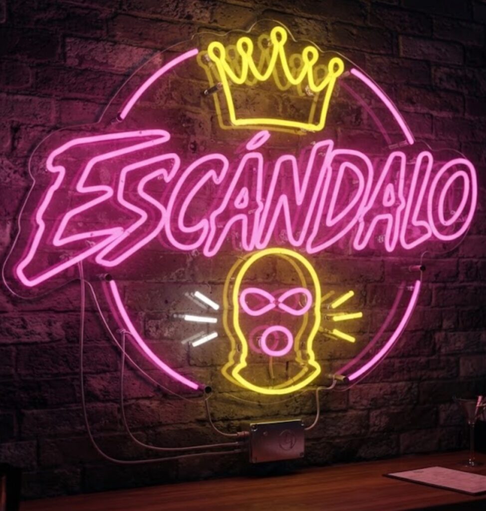 Neón led escándalo (feria Moguer )